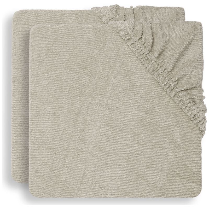 Lot de 2 housses de matelas à langer en éponge Nougat (75 x 85 cm) Jollein Produit 1