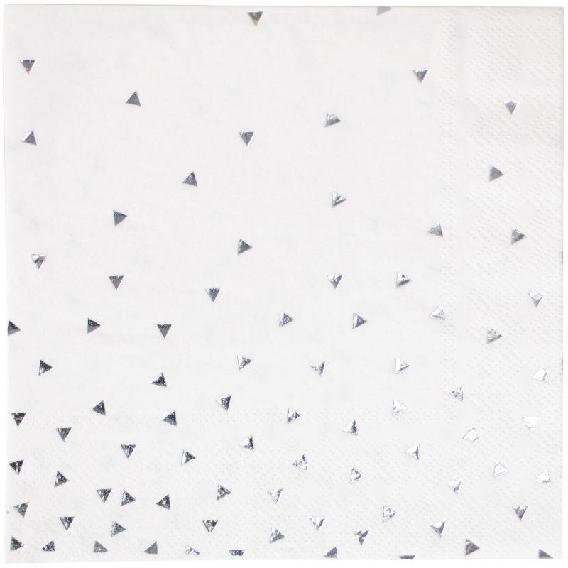 Serviettes triangles argentés (16 pièces) My Little Day