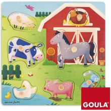 Puzzle Mamans et bébés animaux de la ferme (7 pièces)  par Goula