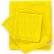Cape de bain et gant jaune citron (100 x 60 cm)  par EKOBO