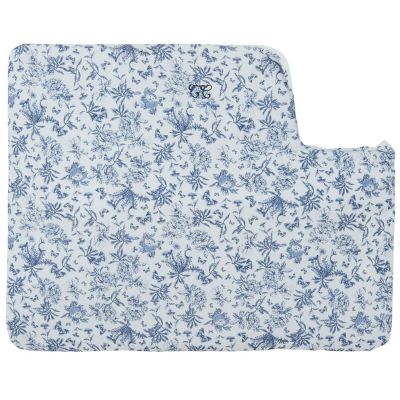 Couverture Toile de Jouy bleu Tartine et Chocolat