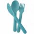 Lot de 3 couverts en bambou Bambino turquoise lagon - EKOBO Lot de 3 couverts en bambou Bambino turquoise lagon - EKOBO