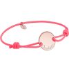 Bracelet enfant sur cordon Pastille personnalisable (plaqué or rose) - Merci Maman