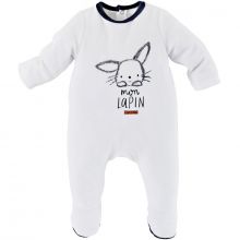 Pyjama chaud blanc Mon lapin (12 mois)  par Sucre d'orge