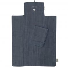 Tapis à langer nomade Pétrole (personnalisable) - Les Griottes
