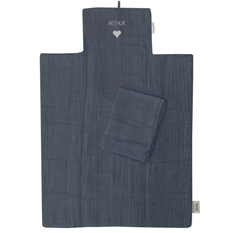Tapis à langer nomade Pétrole (personnalisable) Les Griottes Produit 1