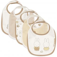 Lot de 5 bavoirs imperméables Miffy Family Farm