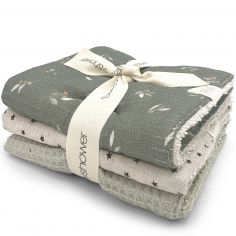 Lot de 3 lingettes Misty Woods (28 x 28 cm) - Babyshower