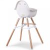 Chaise haute en bois naturel Evolu 2 blanc  par Childhome