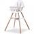 Variation Blanc, beige du produit Chaise haute en bois naturel Evolu 2 blanc de la marque Childhome