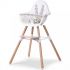 Chaise haute en bois naturel Evolu 2 blanc - Childhome