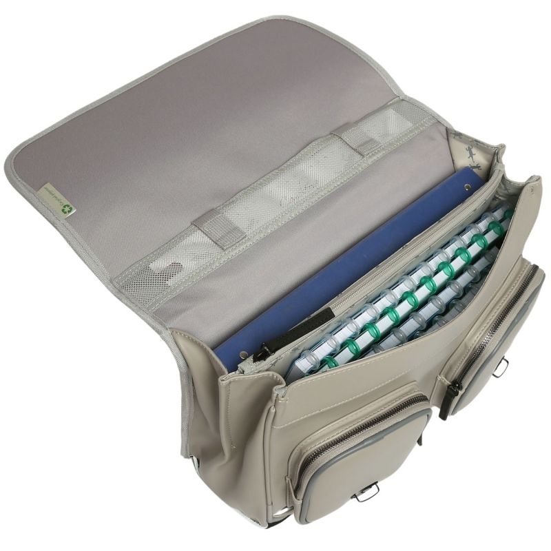 Cartable A4 primaire Light Grey Stripe (38 cm) Caméléon Produit ouvert 5