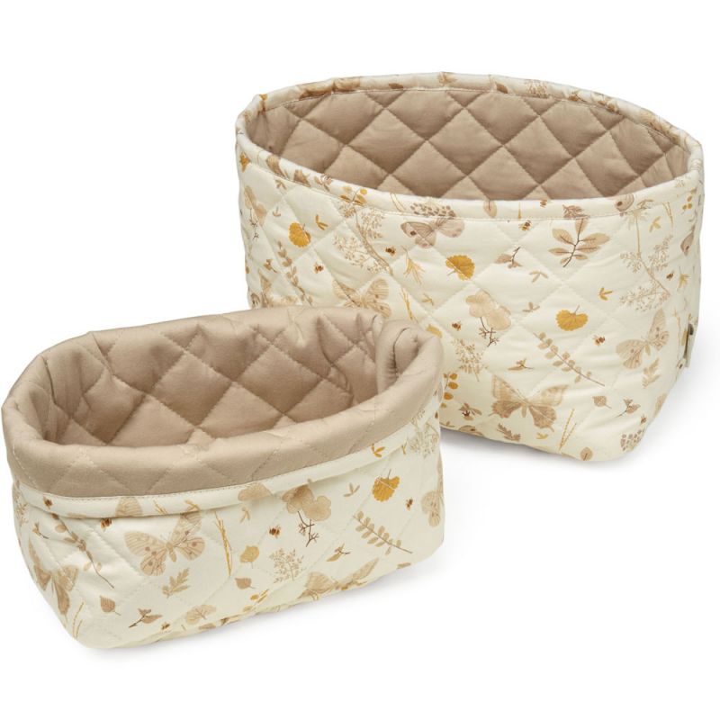 Lot de 2 paniers de rangement matelassés Butterflies Cam Cam Copenhagen Produit 1 grande taille