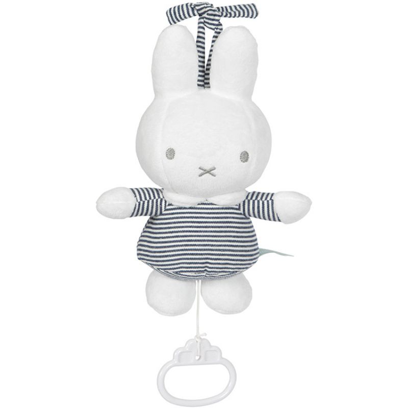 Doudou musical à suspendre lapin Miffy marinière Pioupiou et Merveilles