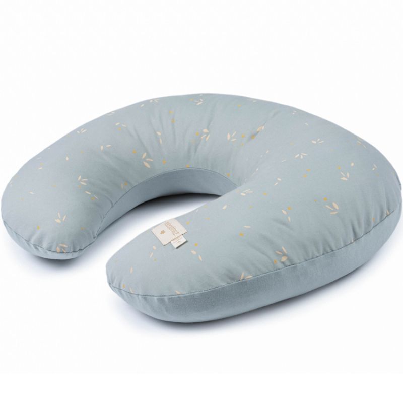 Coussin d'allaitement Sunrise Willow Soft Blue Nobodinoz