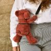 Sac bandoulière Doudou Ours terracotta (30 cm) Doudou et Compagnie Ambiance 3