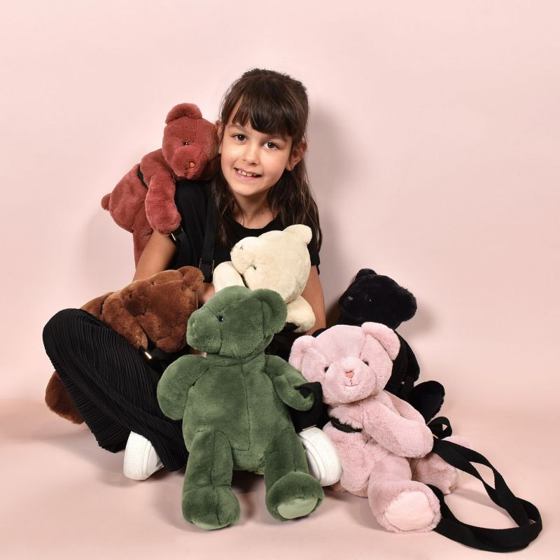 Sac bandoulière Doudou Ours terracotta (30 cm) Doudou et Compagnie Ambiance 7