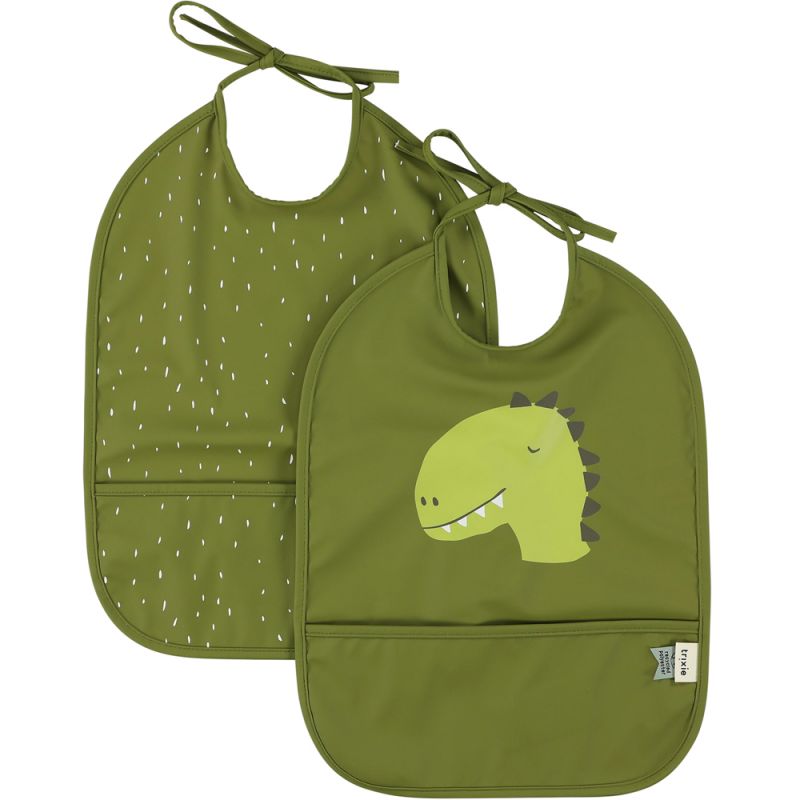 Lot de 2 bavoirs imperméable Mr. Dino Trixie