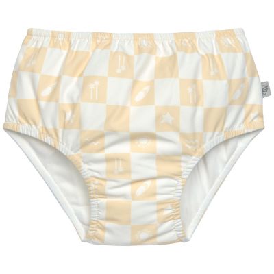 Maillot de bain couche Check Pattern vanille et Ã©cru (07-12 mois)