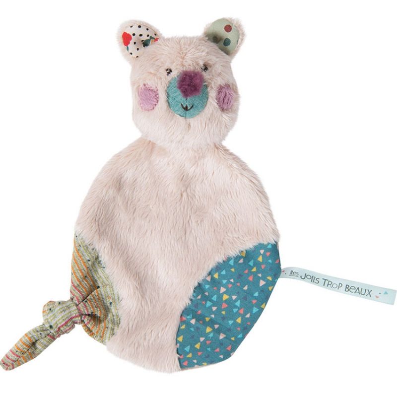 Doudou plat ours crème Les jolis trop beaux (23 cm) Moulin Roty