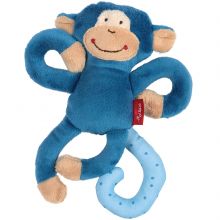 Hochet peluche singe bleu (17 cm)  par Sigikid