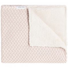 Couverture Teddy Happiness Vieux Rose-Ecru (70 x 95 cm) - Baby's Only