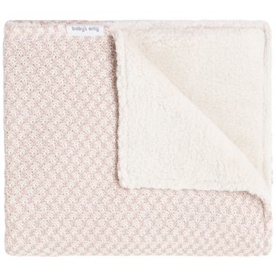 Couverture Teddy Happiness Vieux Rose/Ecru (70 x 95 cm)  par Baby's Only