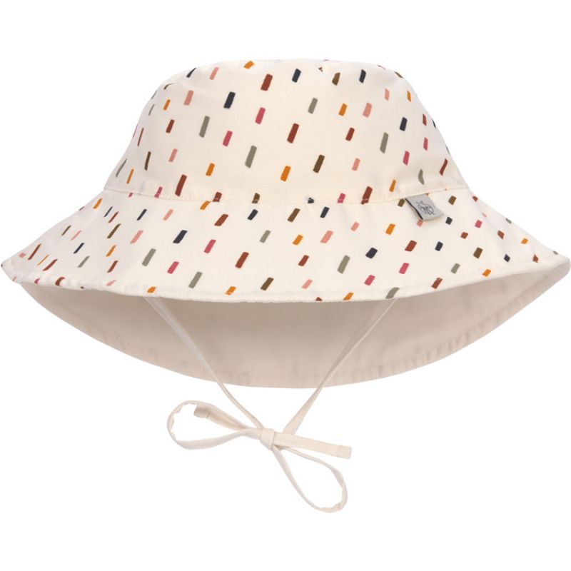 Chapeau anti-UV réversible Petits traits écru-multicolore (3-6 mois) Lässig