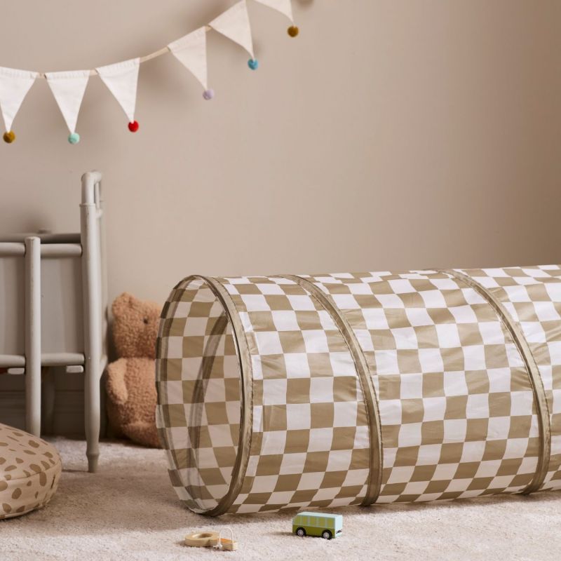 Tunnel de jeu à carreaux Khaki Kid's Concept Ambiance 2