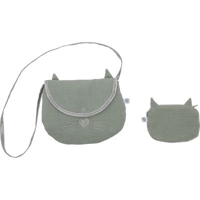 Sac bandoulière + porte monnaie Vert de gris