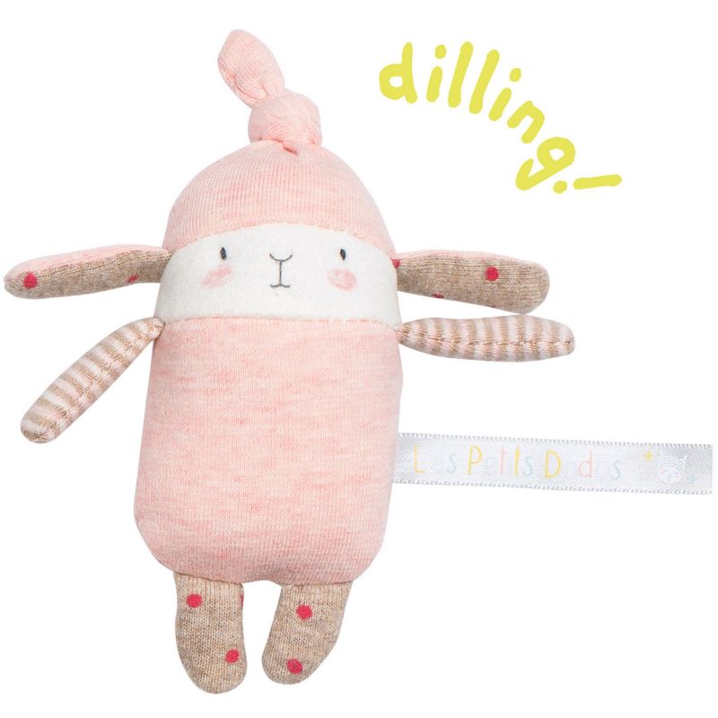 Hochet petit lapin rose Lulu Les Petits Dodos (11 cm) Moulin Roty