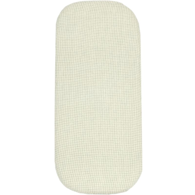 Drap housse pour couffin Blue Grid Wabi-sabi (40x80 cm) Nobodinoz