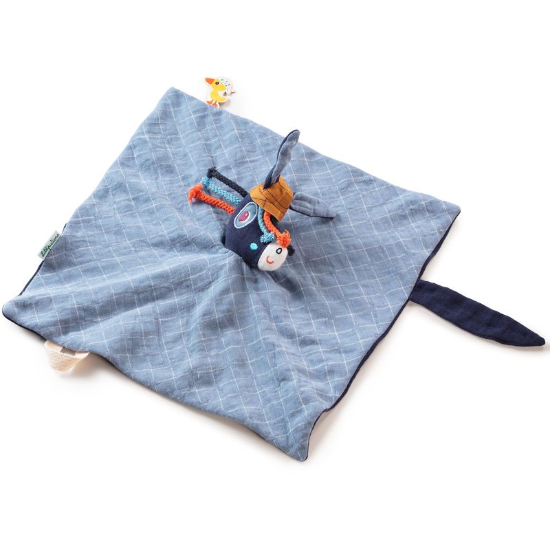Doudou attache sucette Ignace l'âne Lilliputiens