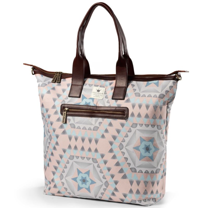 Sac à Langer à anses Bedouin Stories gris et rose (41 x 28 cm) Elodie Details