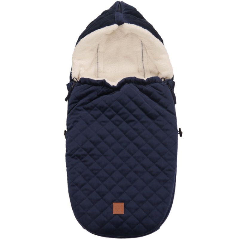 Chancelière cosy Velvet Hoody bleu marine (0-24 mois) Kaiser