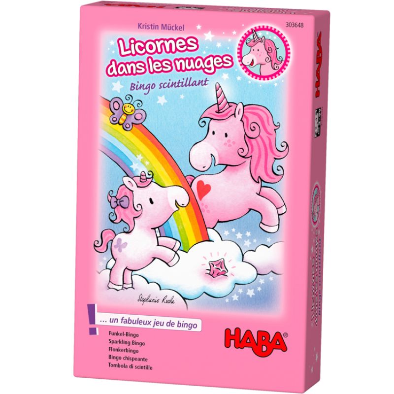 Bingo scintillant Licornes dans les nuages Haba