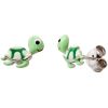 Boucles d'oreilles Tortue Verte (argent 925) Baby bijoux Produit 1
