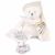 Variation Blanc du produit Peluche attache-sucette Ours Pantin Argent (20 cm) de la marque Doudou et Compagnie
