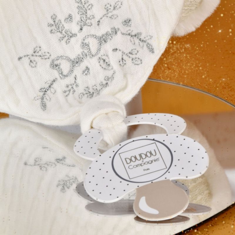 Peluche attache-sucette Ours Pantin Argent (20 cm) Doudou et Compagnie Ambiance 7