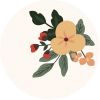 Tapis rond en coton Flowery Eternity (120 cm) - Lilipinso