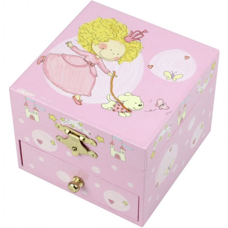 Coffret cube musical Princesse et chien Trousselier