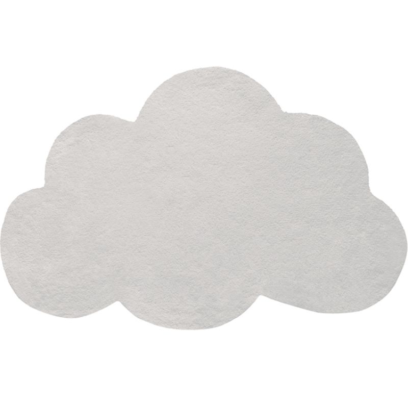 Tapis nuage en coton gris clair (67 x 100 cm) Lilipinso