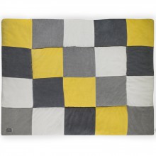 Tapis de jeu patchwork jaune et gris (80 x 100 cm)  par Jollein