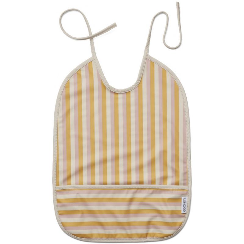 Bavoir à nouer Lai Stripe peach-sandy-yellow mellow Liewood