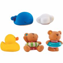 Coffret jouets de bain Teddy et ses amis (5 pièces)  par Hape