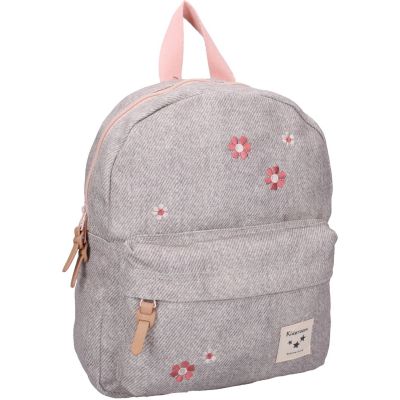 Sac à dos enfant Blossom et Bows Fleurs gris denim (31x26 cm)