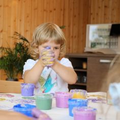 Coffret Nori 2 pots vert + jaune peinture aux doigts naturelle et vegan