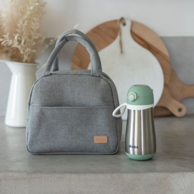 Sac repas isotherme gris chiné (7,5 L) (Béaba) - Image 3