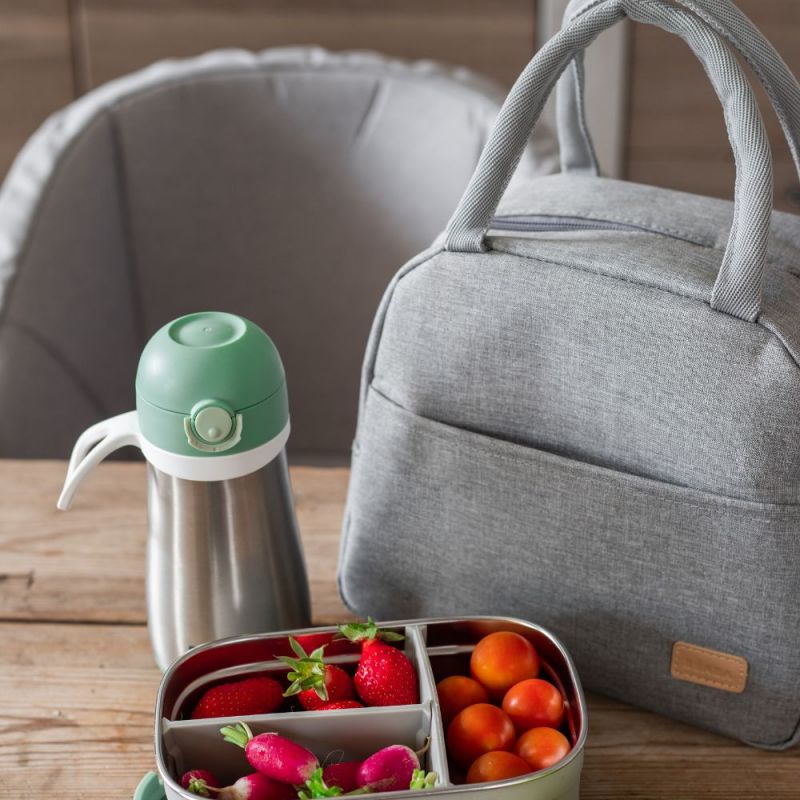Sac repas isotherme gris chiné (7,5 L) Béaba Ambiance 7