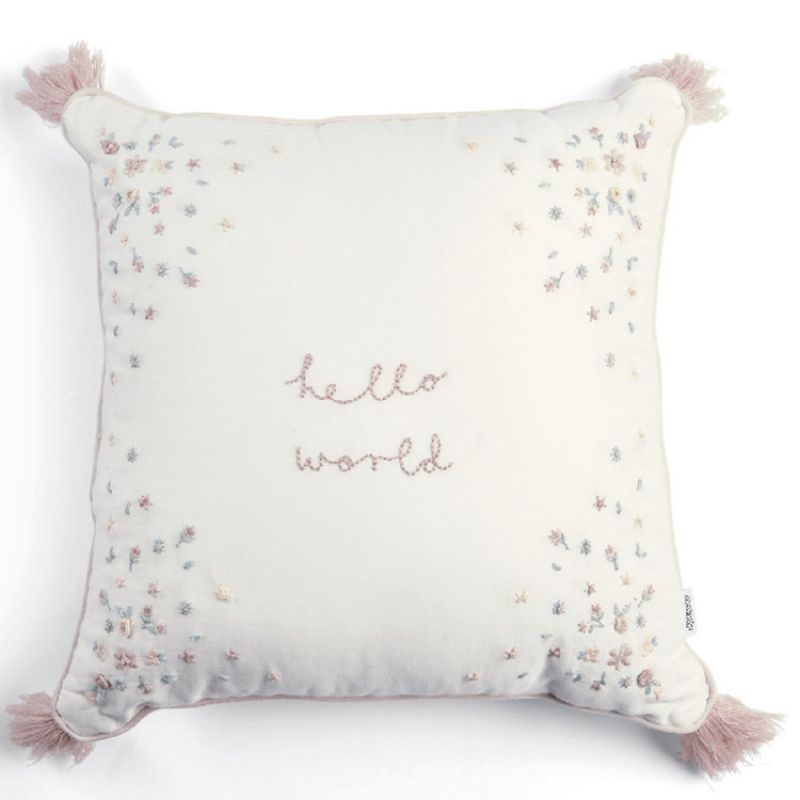 Coussin carré Welcome to the world Floral (28 x 28 cm) Mamas and Papas